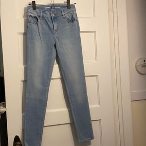 Super soft light colored skinny stretch jeans